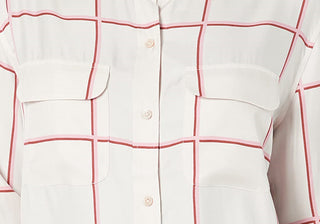 Equipment Signature Silk Button-Up Shirt in Lilac Ash Multi Size Medium