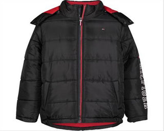 Tommy Hilfiger Little Boy's Classic Logo Puffer Jacket Black Size 7