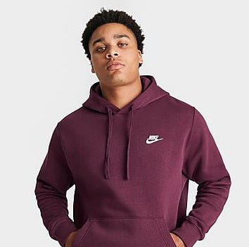 Nike Men's Sportswear Club Fleece Pullover Hoodie Pink Size XX-Large