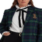 Ralph Lauren Women's Plaid Bullion Twill Blazer Green Size 20W