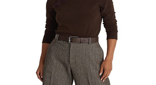 Ralph Lauren Women's Cotton Blend Long Sleeve Top Brown Size Medium