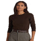 Ralph Lauren Women's Cotton Blend Long Sleeve Top Brown Size X-Small