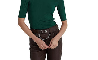 Ralph Lauren Women's Stretch Jersey Turtleneck Green Size Small