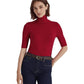 Ralph Lauren Women's Stretch Jersey Turtleneck Red Size X-Large