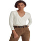 Ralph Lauren Women's Surplice Jersey Top White