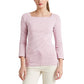 Ralph Lauren Women's Striped Stretch Cotton Top Pink Size X-Small