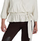 Ralph Lauren Women's Jersey Peplum Blouse Brown Size X-Large