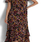 Ralph Lauren Women's Floral Jersey Wrap Dress Black Size X-Large