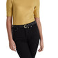 Ralph Lauren Women's Metallic Stretch Jersey Turtleneck Yellow Size Small
