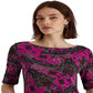 Ralph Lauren Women's Paisley Stretch Cotton Tee Pink Size Large