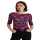 Ralph Lauren Women's Paisley Stretch Cotton Tee Pink Size X-Large