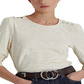 Ralph Lauren Women's Puff Sleeve Slub Jersey Top White Size Medium