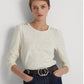 Ralph Lauren Women's Puff Sleeve Slub Jersey Top White Size Small