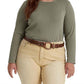 Ralph Lauren Women's Cotton Blend Long Sleeve Top Green Size 3X