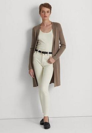 Ralph Lauren Women's Cotton Blend Cardigan Brown Size Large