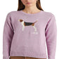 Ralph Lauren Women's Intarsia Knit Cotton Sweater Purple