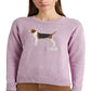 Ralph Lauren Women's Intarsia Knit Cotton Sweater Purple