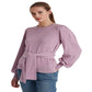 Ralph Lauren Women's Belted Cotton Blend Sweater Purple Size Large