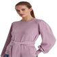 Ralph Lauren Women's Belted Cotton Blend Sweater Purple Size Large