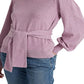 Ralph Lauren Women's Belted Cotton Blend Sweater Purple Size Large