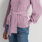 Ralph Lauren Women's Belted Cotton Blend Sweater Purple Size Medium