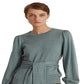 Ralph Lauren Women's Belted Cotton Blend Sweater Green Size X-Large