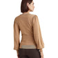 Ralph Lauren Women's Belted Cotton Blend Sweater Brown Size Small