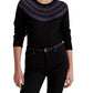 Ralph Lauren Women's Fair Isle Cotton Blend Sweater Black Size Small