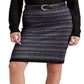 Ralph Lauren Women's Fair Isle Cotton Blend Pencil Skirt Black Size Small