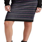 Ralph Lauren Women's Fair Isle Cotton Blend Pencil Skirt Black Size Small