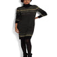 Ralph Lauren Women's Fair Isle Turtleneck Sweaterdress Black Size X-Large