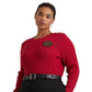 Ralph Lauren Women's Button Trim Cable Knit Sweater Red