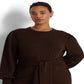 Ralph Lauren Women's Belted Cotton Blend Sweater Brown Size 3X