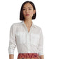 Ralph Lauren Women's Cotton Voile Shirt White Size X-Large