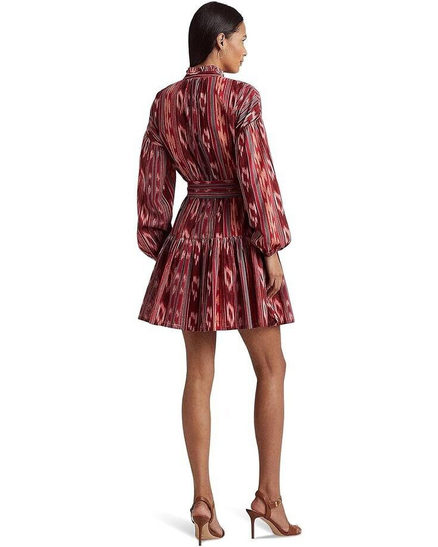 ralph-lauren-womens-geo-stripe-belted-cotton-voile-dress-red