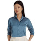 Ralph Lauren Women's Satin Charmeuse Shirt Blue Size Small