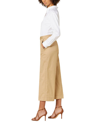 Ralph Lauren Women's Pleated Twill Wide Leg Pants Brown