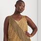 Ralph Lauren Women's Beaded Tulle Sleeveless Blouse Brown Size 1X