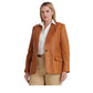 Ralph Lauren Women's Double Breasted Twill Blazer Brown