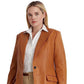 Ralph Lauren Women's Double Breasted Twill Blazer Brown
