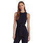 Ralph Lauren Women's Tie Front Jersey Sleeveless Jumpsuit Blue Size Small