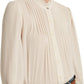 Ralph Lauren Women's Pleated Georgette Blouse Beige Size 2X