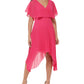 Kensie Women's Chiffon Pleated Dress Pink Size 6