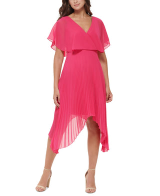 Kensie Women's Chiffon Pleated Dress Pink Size 6
