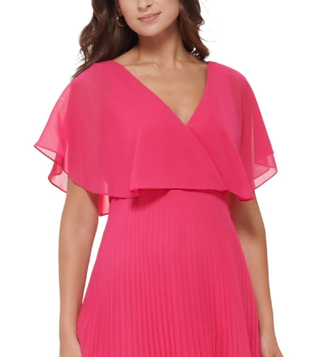 Kensie Women's Chiffon Pleated Dress Pink Size 6