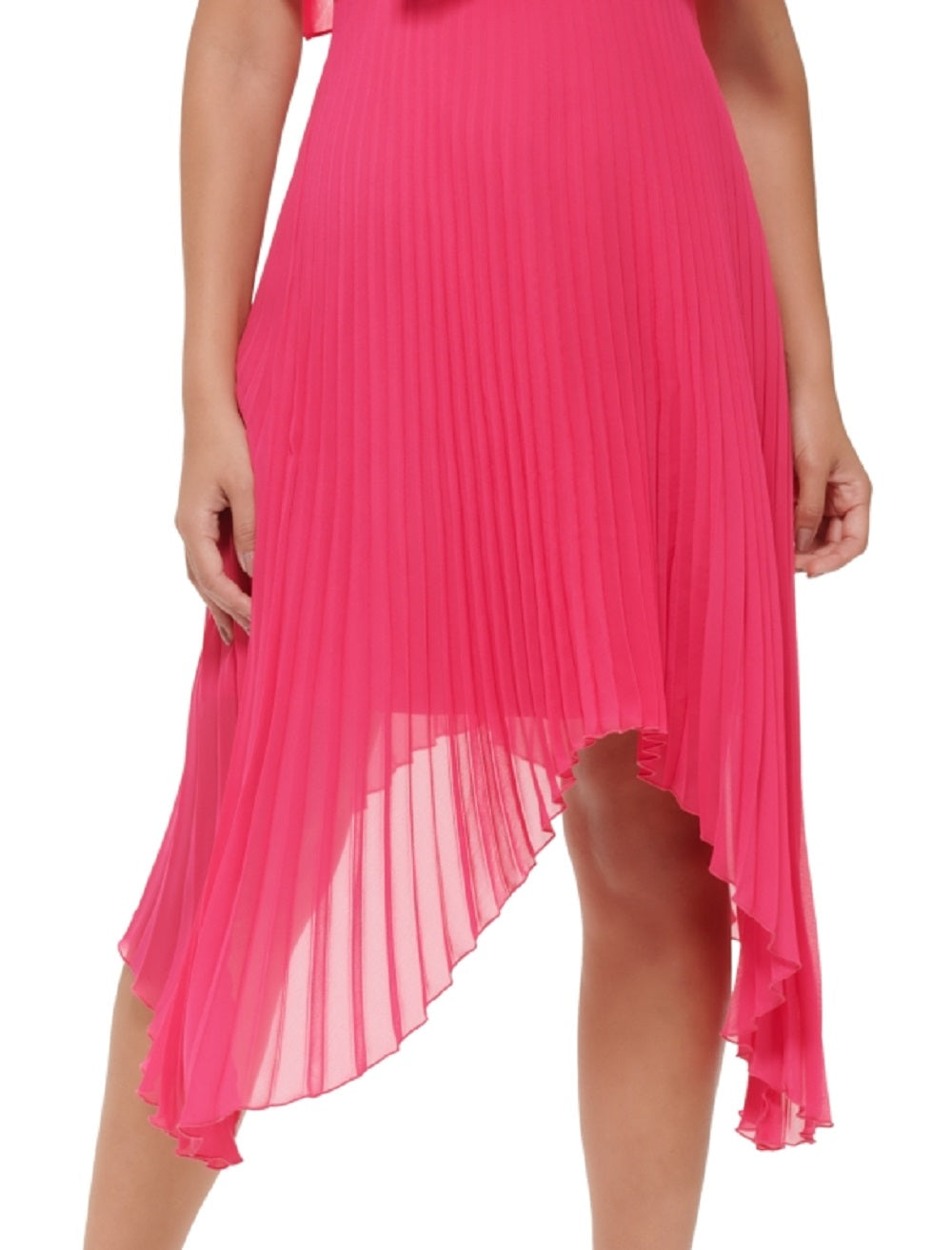 Kensie Women's Chiffon Pleated Dress Pink Size 6
