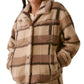 Bass Outdoor Women's Plaid Button Up Boyfriend Shacket Brown Size Medium