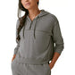 Bass Outdoor Women's Hibernate Half Zip Hoodie Top Gray