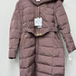 Cole Haan Women's Belted Hooded Down Puffer Coat Pink Size XL