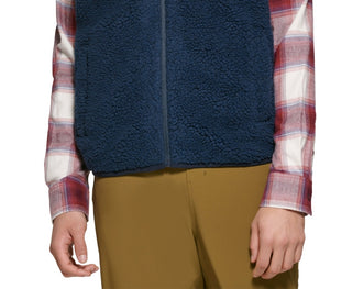 Bass Outdoor Men's Faux Fur Warm Outerwear Vest Blue Size XX-Large